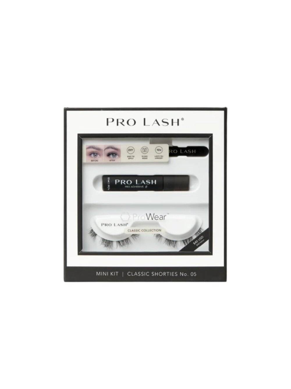 Pro Lash Pro Wear Classic Shorties No. 05 Mini Kit, 10+ Day Wear / NIB